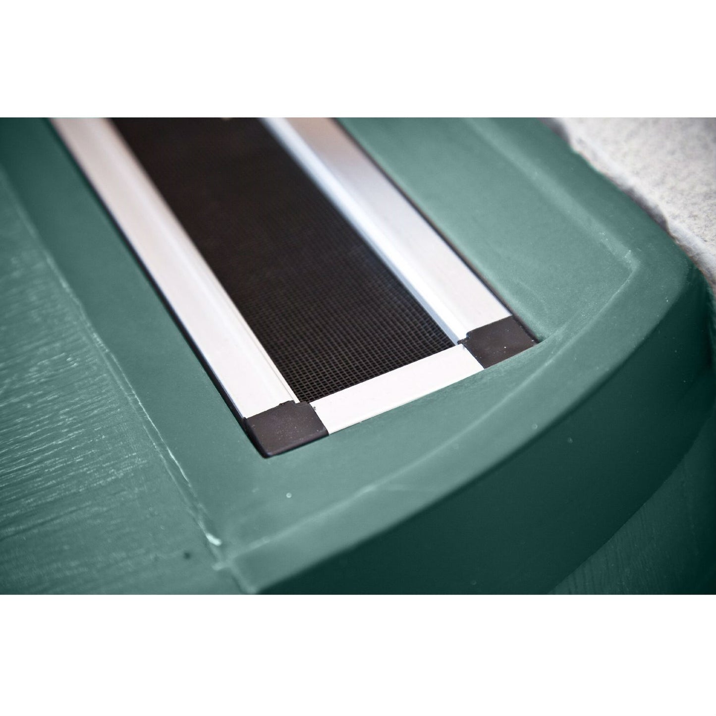 50-Gallon Oak Wood Style Rain Barrel in Green Plastic
