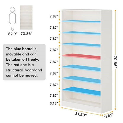 9 Tier White Wood Shoe Storage Cabinet, Holds Up To 45 Pairs
