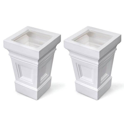 Set of 2 - 24 inches White Self Watering Planter Box