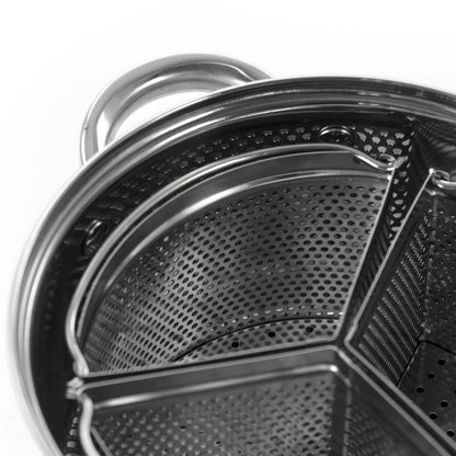 Stainless Steel 4-Quart Dutch Oven with 3-Section Dividers and Lid