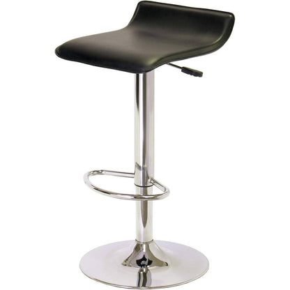 Modern Air-Lift Adjustable Bar Stools with Black Seat