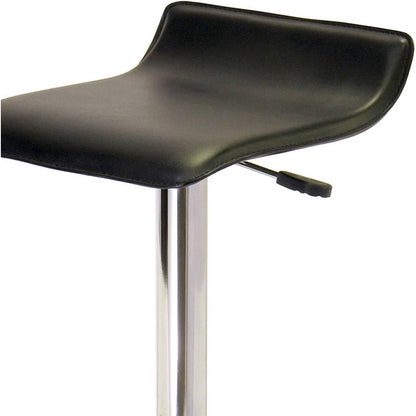Modern Air-Lift Adjustable Bar Stools with Black Seat