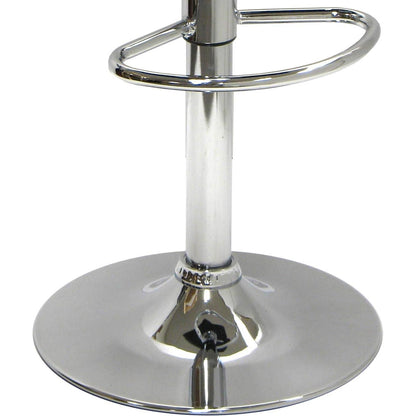 Modern Air-Lift Adjustable Bar Stools with Black Seat