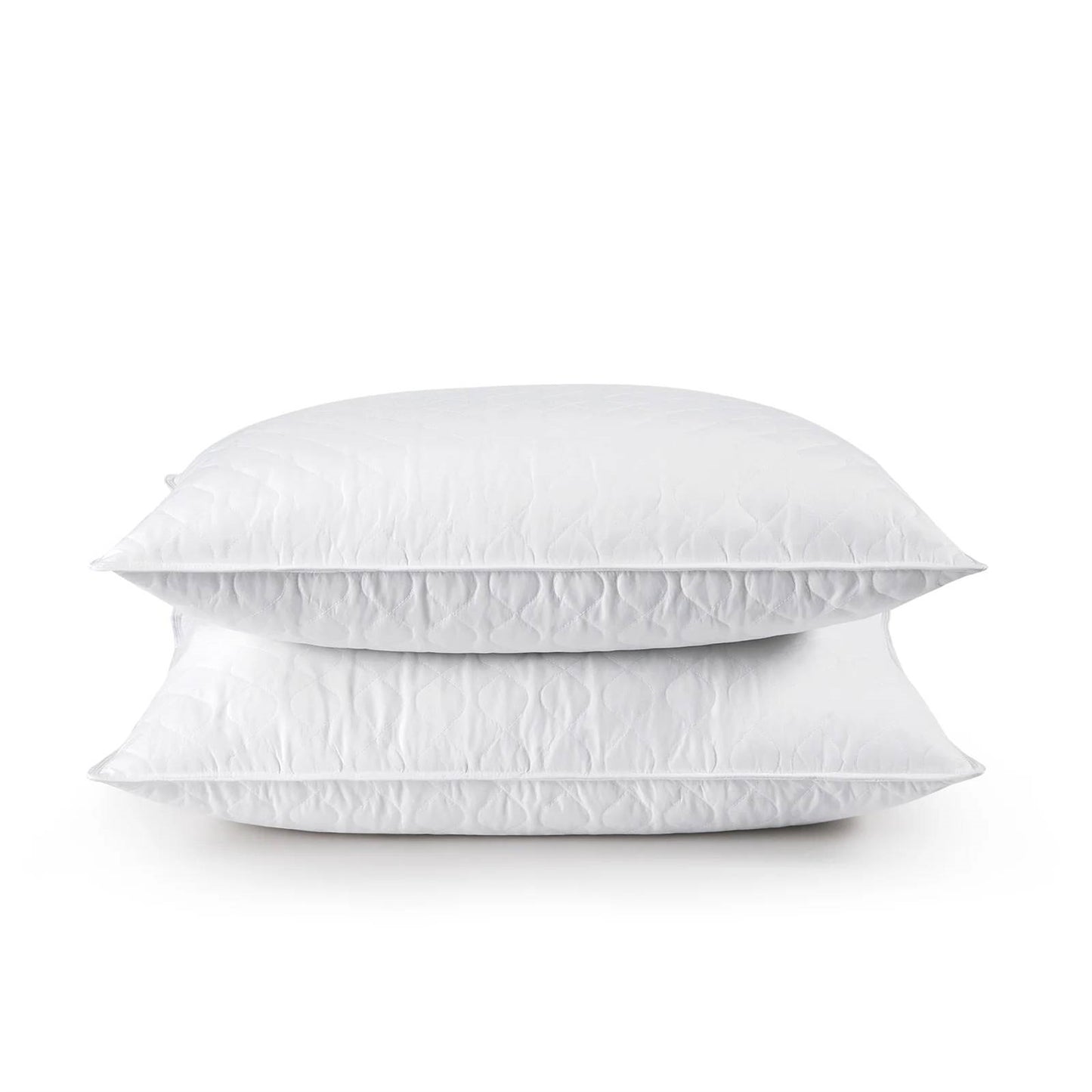 Set of 2 King size Gusseted Goose Down Feather Pillow in Organic Cotton Fabric