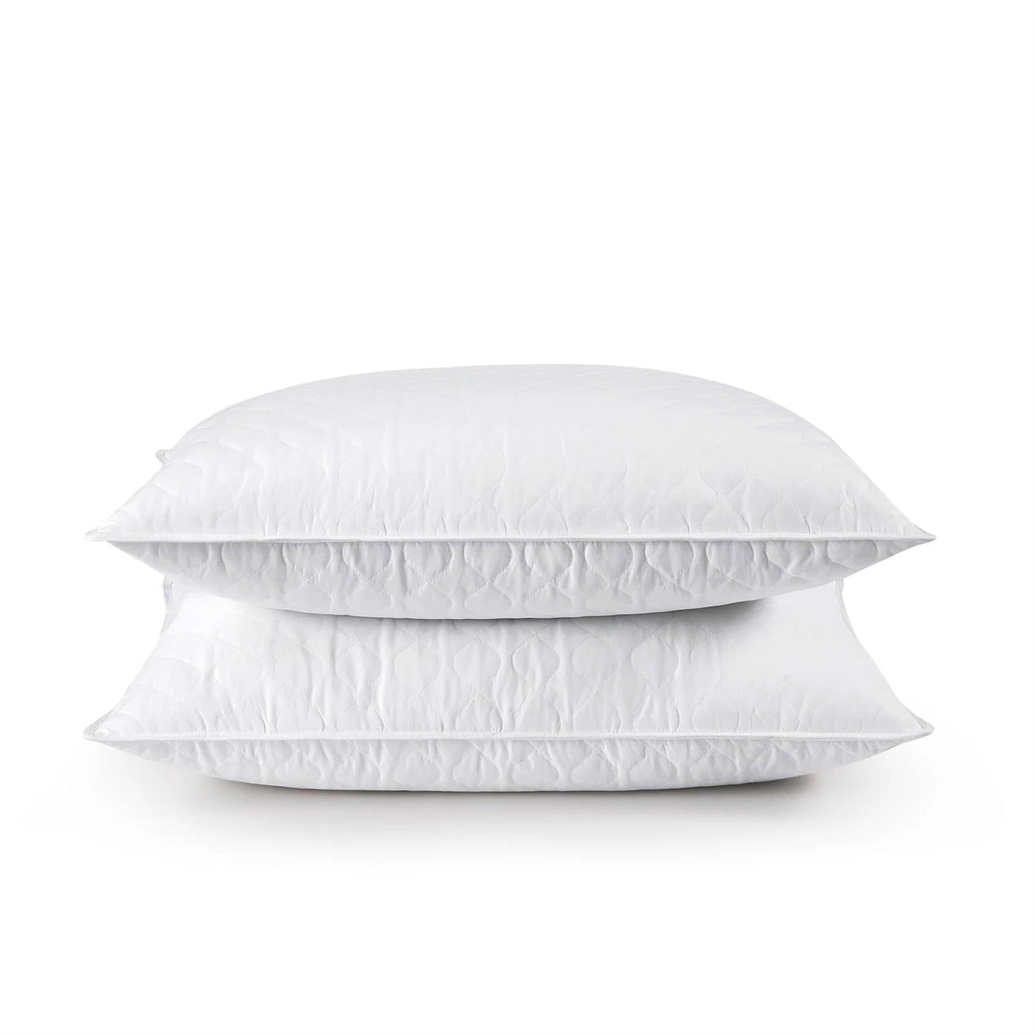 Set of 2 King size Gusseted Goose Down Feather Pillow in Organic Cotton Fabric