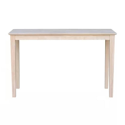Unfinished Solid Wood 4-ft. Farmhouse Console Sofa Table