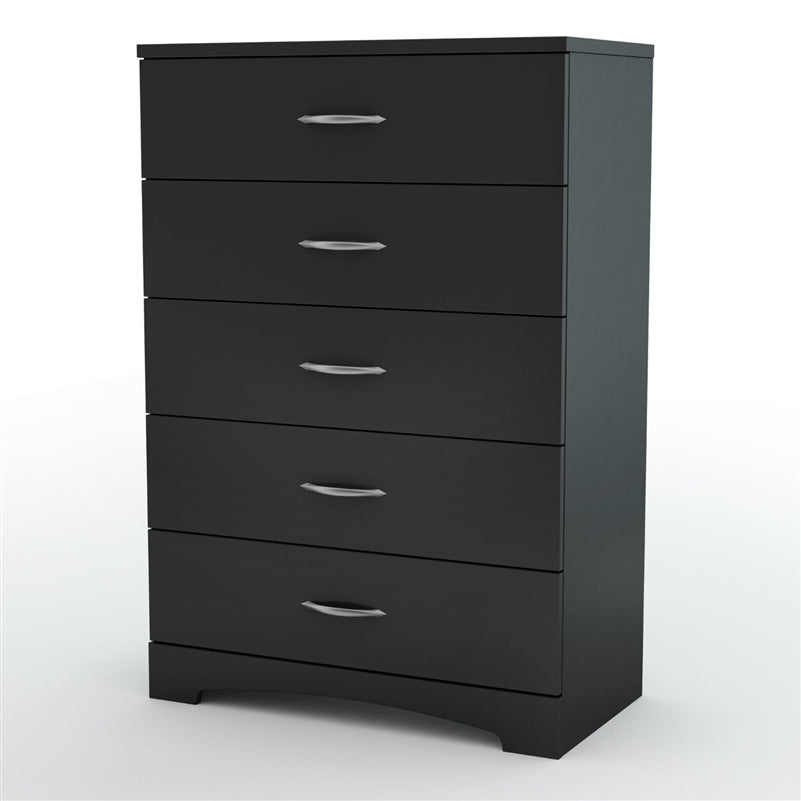 5-Drawer Chest in Black Finish