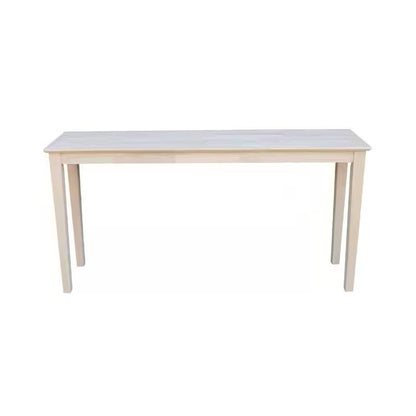 Unfinished Solid Wood 5-ft. Farmhouse Console Sofa Table