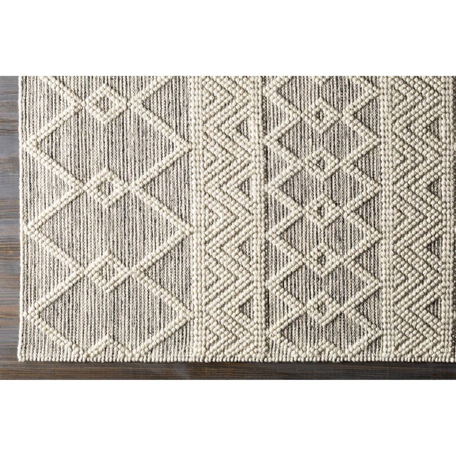 3-ft. x 5-ft. Hand Woven Wool Blend Grey Beige Ivory Persian Style Area Rug