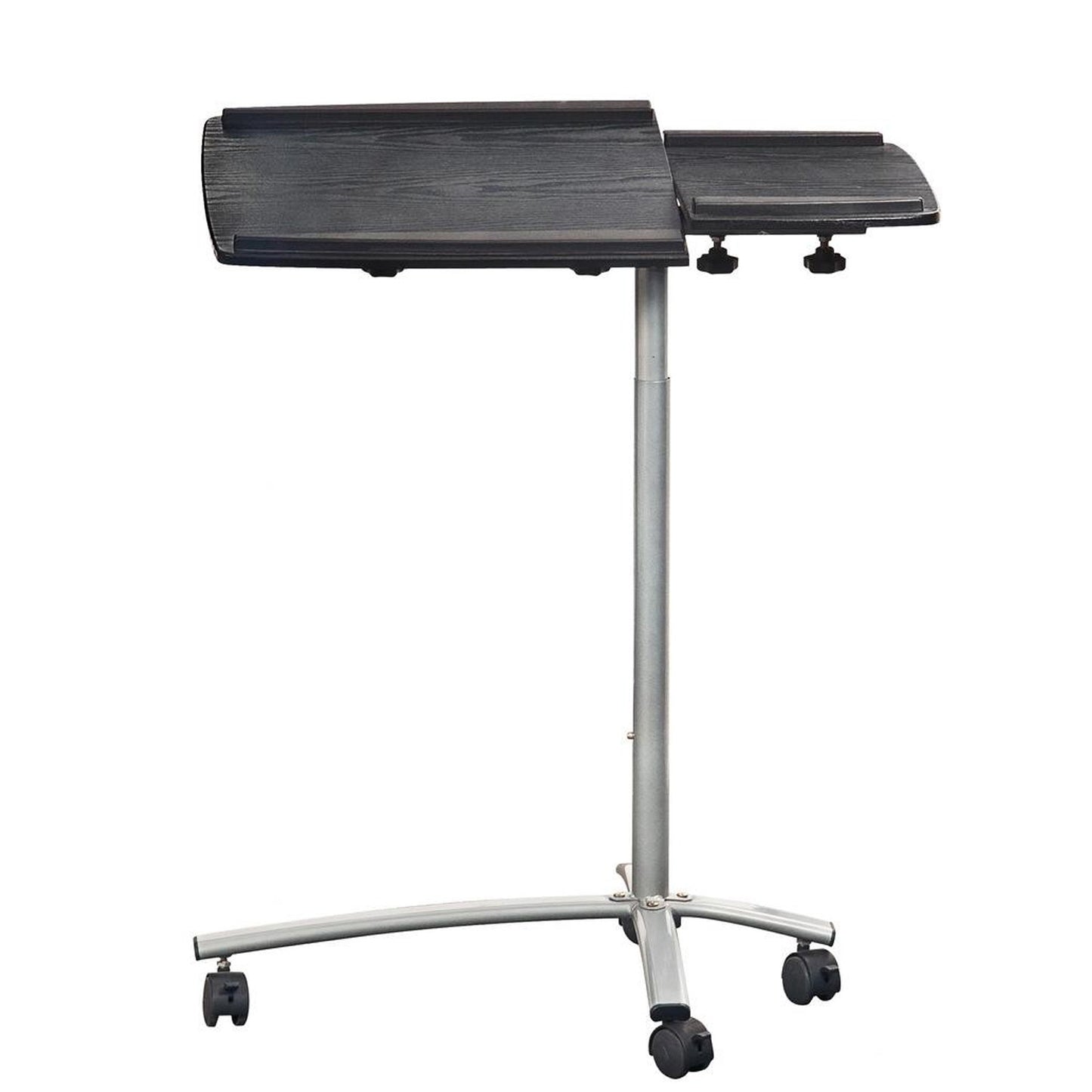 Adjustable Laptop Computer Cart Desk Stand in Steel with Graphite Top
