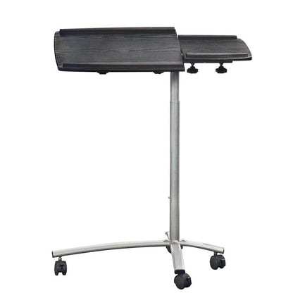 Adjustable Laptop Computer Cart Desk Stand in Steel with Graphite Top