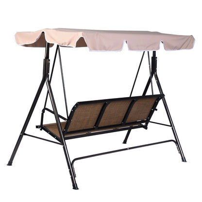 Outdoor 3-Person Canpy Swing for Porch Patio or Deck