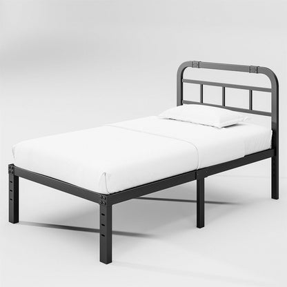 Twin Size Heavy Duty Platform Bed Frame w/ Headboard