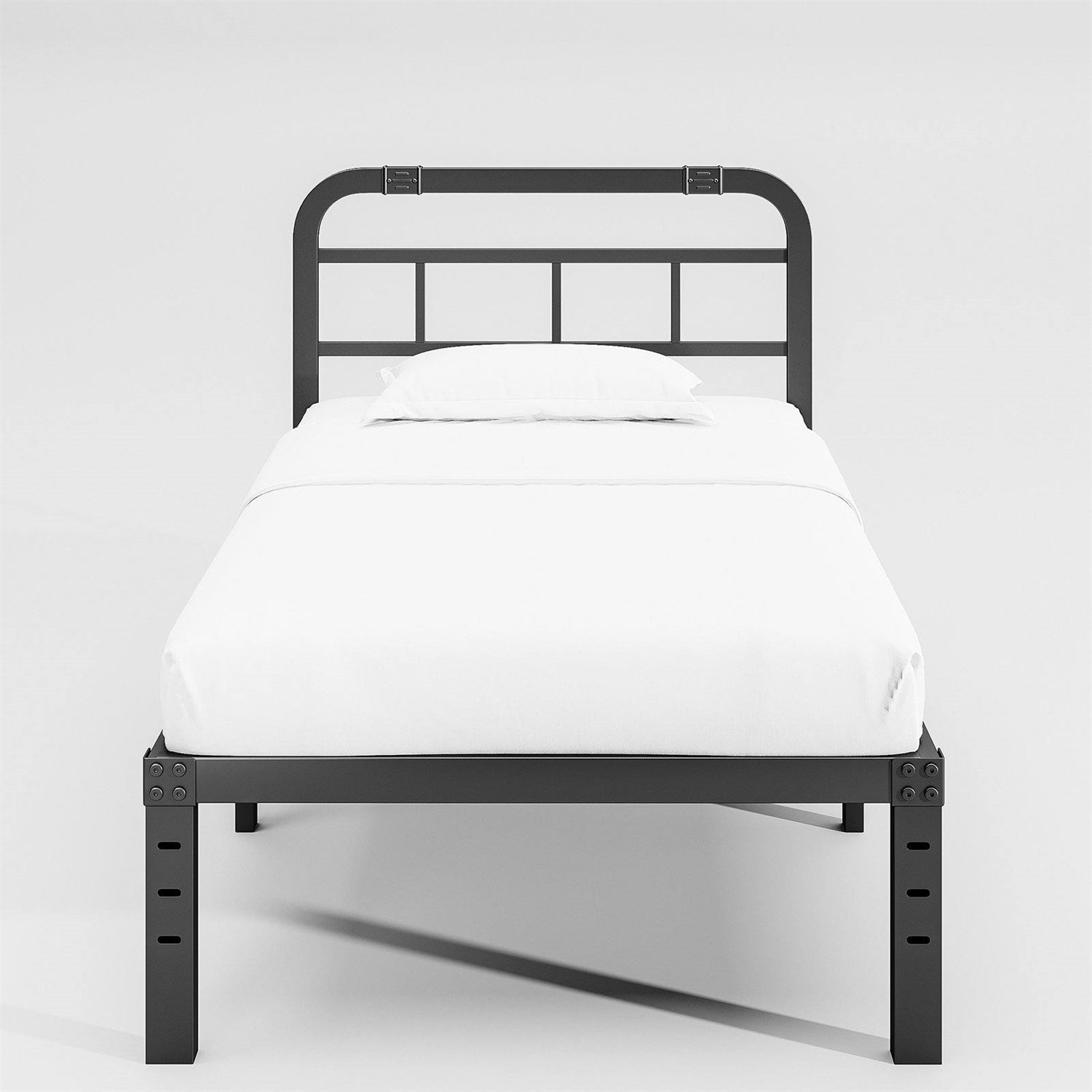 Twin Size Heavy Duty Platform Bed Frame w/ Headboard