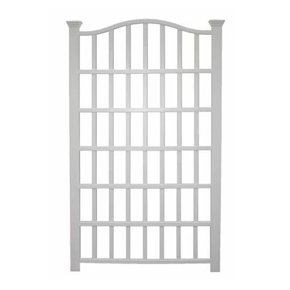 Large 8-Ft x 4.5-Ft Outdoor White Vinyl Garden Trellis Privacy Screen