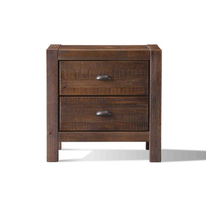 FarmHouse 2 Drawer Nightstand in Walnut
