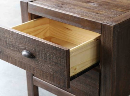 FarmHouse 2 Drawer Nightstand in Walnut