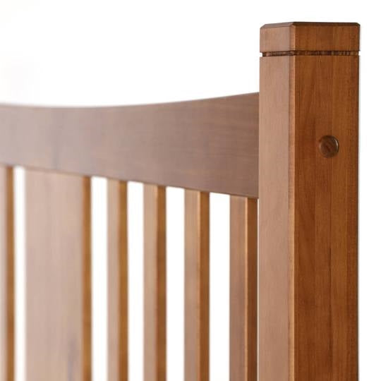 Queen Size FarmHouse Solid Wood Platform Bed in Walnut
