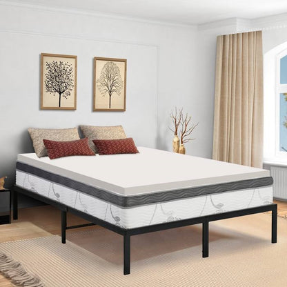 Queen Size 2 Inch Plush Orthopedic Support Foam Mattress Topper - Medium Firm