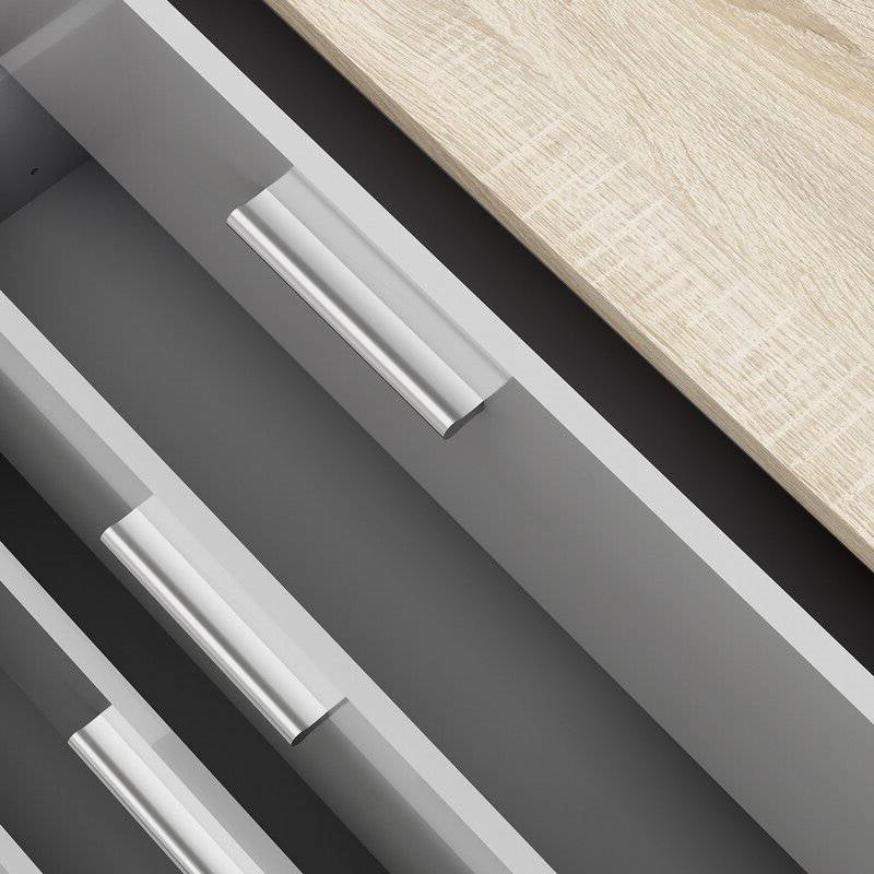 White Oak Modern Bedroom 8-Drawer Double Dresser