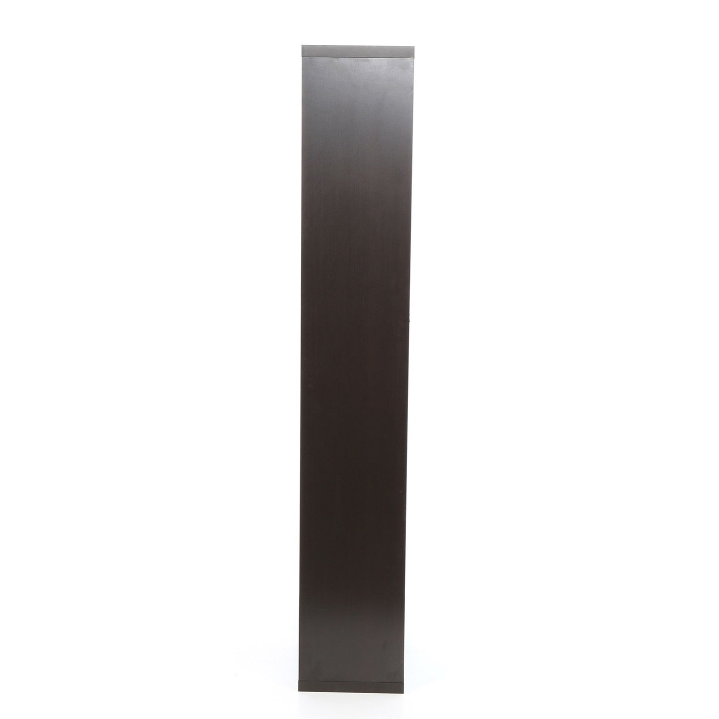 Modern 70.75-inch High Display Cabinet Bookcase in Black Wood Finish