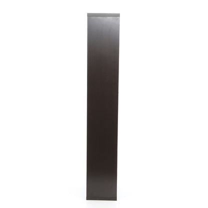 Modern 70.75-inch High Display Cabinet Bookcase in Black Wood Finish