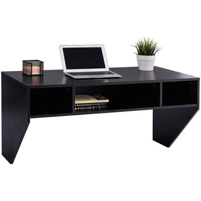 Contemporary Space Saver Floating Style Laptop Desk in Ebony