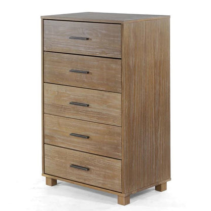 Farmhouse Modern 5 Drawer Chest in Pine