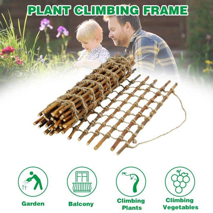 Indoor Outdoor Wall Hanging Willow Wood and Jute Garden Trellis