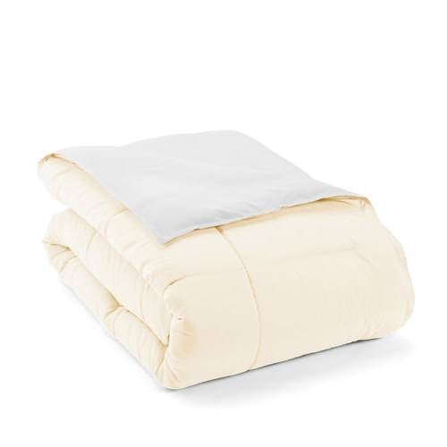 Full/Queen 3-Piece Microfiber Reversible Comforter Set White/Cream