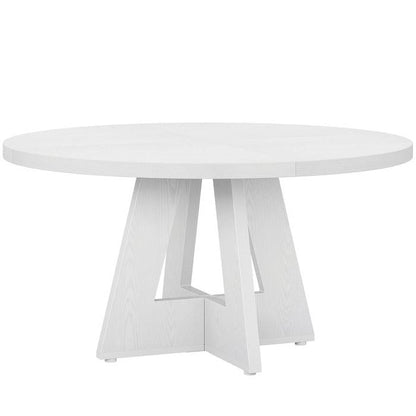 Farmhouse Retro White Round 47-in Wooden Kitchen Table