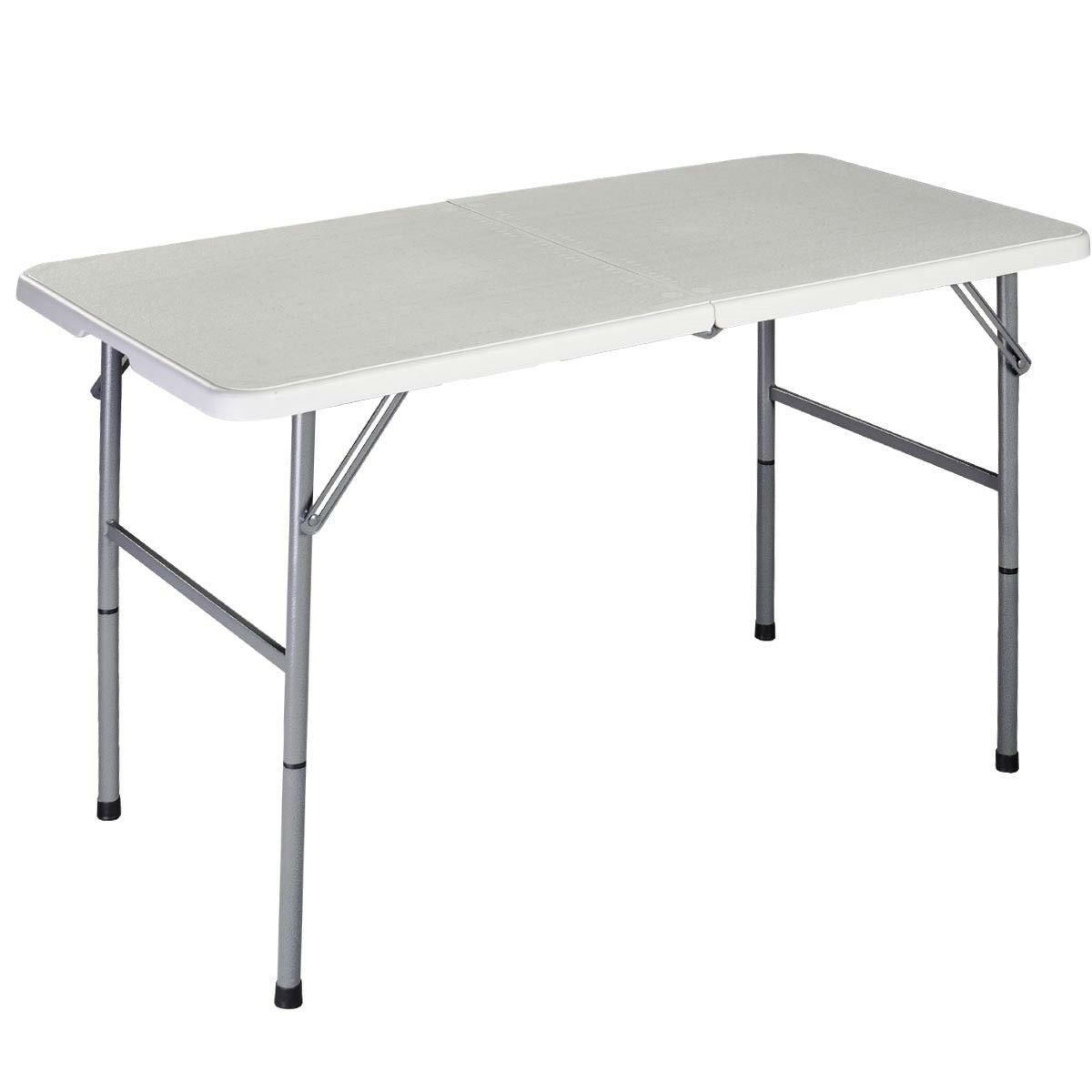 White HDPE Heavy Duty Plastic Indoor Outdoor Folding Table