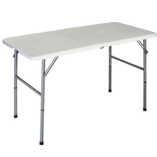 White HDPE Heavy Duty Plastic Indoor Outdoor Folding Table