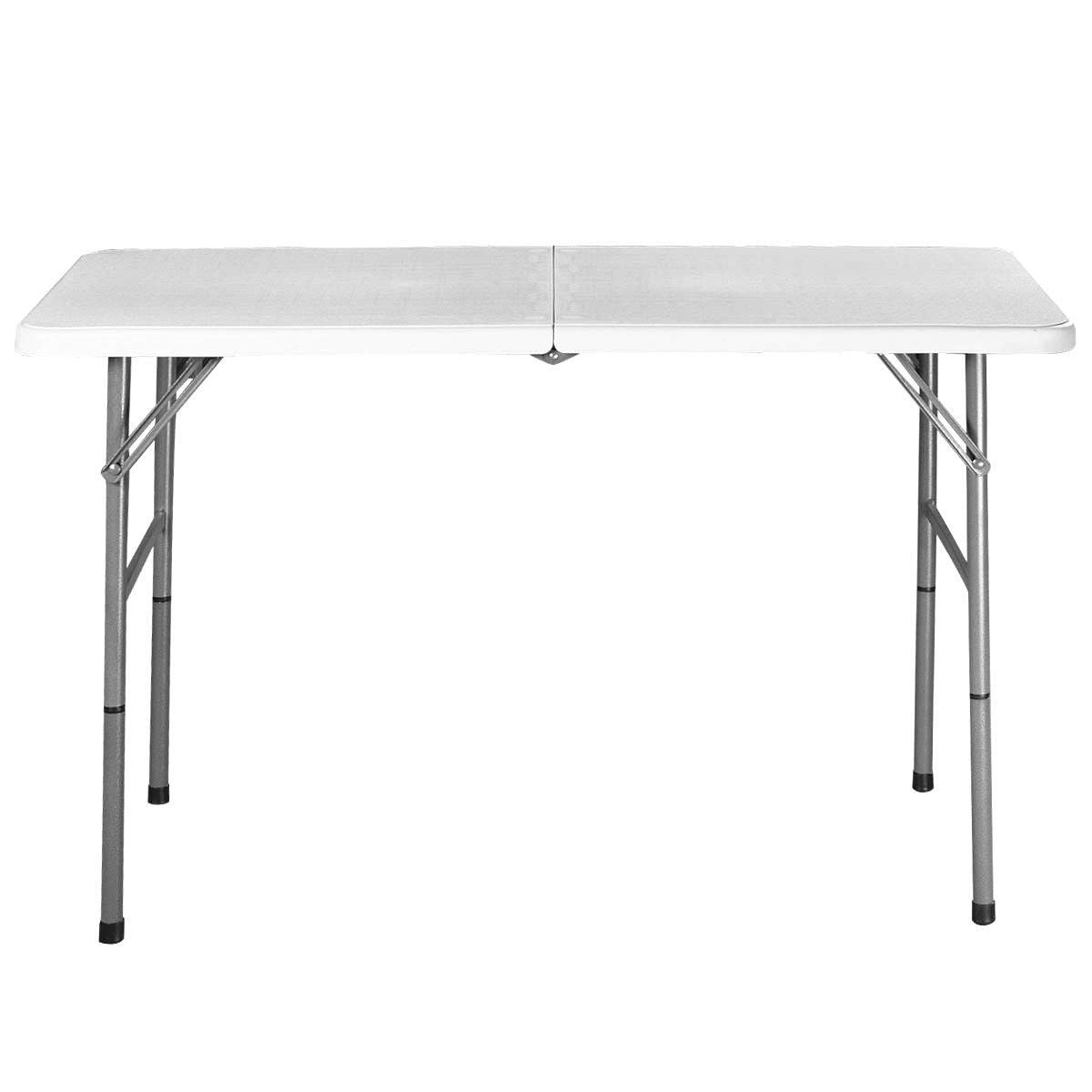 White HDPE Heavy Duty Plastic Indoor Outdoor Folding Table