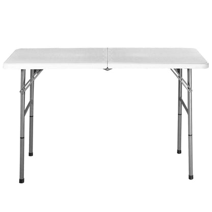 White HDPE Heavy Duty Plastic Indoor Outdoor Folding Table