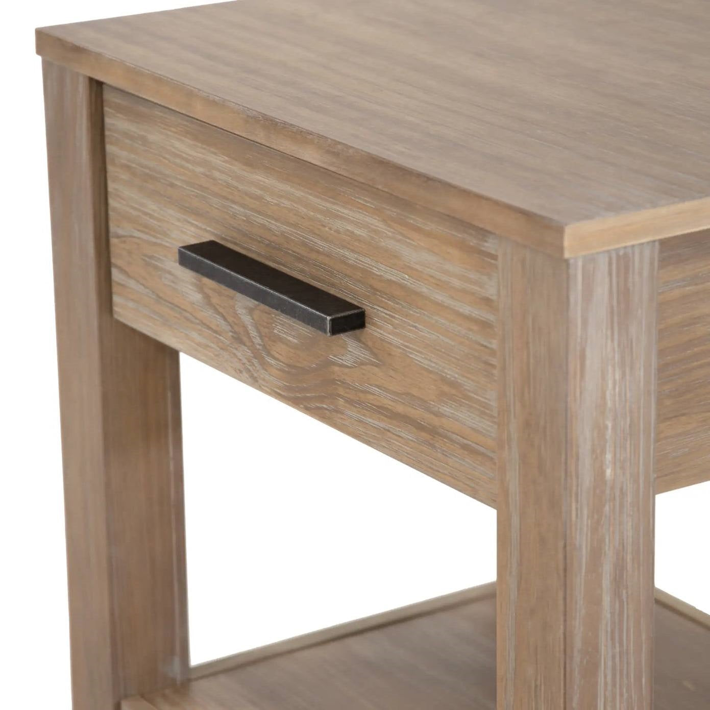 FarmHouse Traditional Rustic Pine 1 Drawer Nightstand