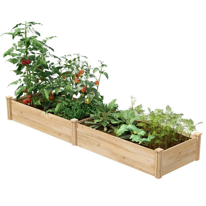 2 ft x 8 ft Chemical Free Made in USA Cedar Raised Garden Bed