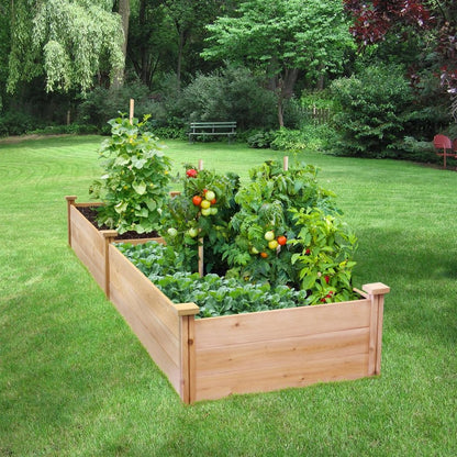 2 ft x 8 ft Chemical Free Made in USA Cedar Raised Garden Bed
