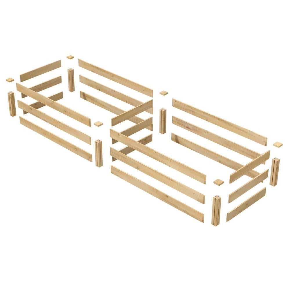 2 ft x 8 ft Chemical Free Made in USA Cedar Raised Garden Bed